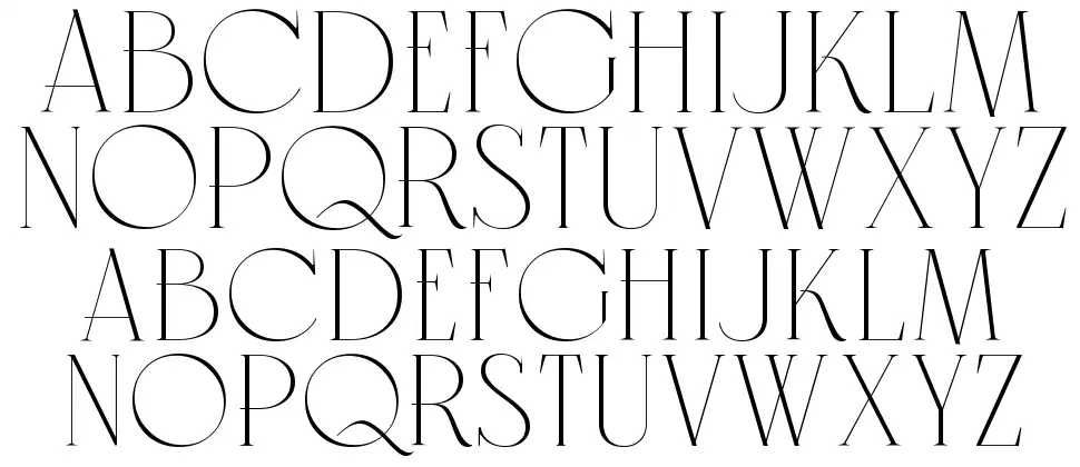 Regas font specimens