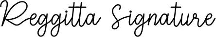 Reggitta Signature font