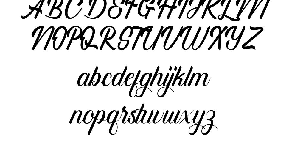 Regina Script font specimens