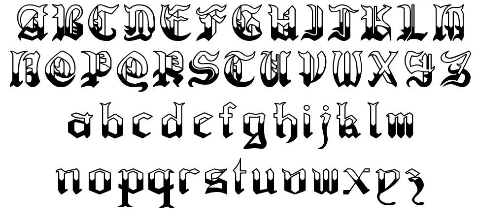 Regothic font specimens