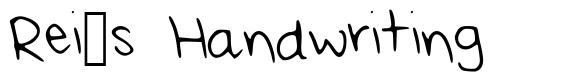Rei's Handwriting font
