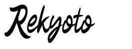 Rekyoto font