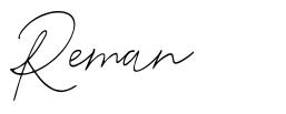 Reman шрифт