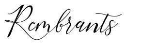 Rembrants шрифт