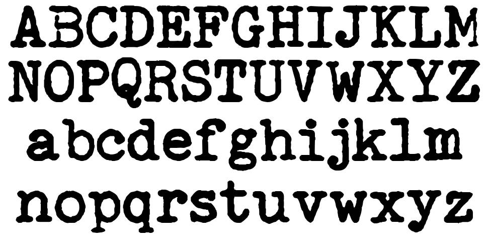 Remingtoned Type font specimens