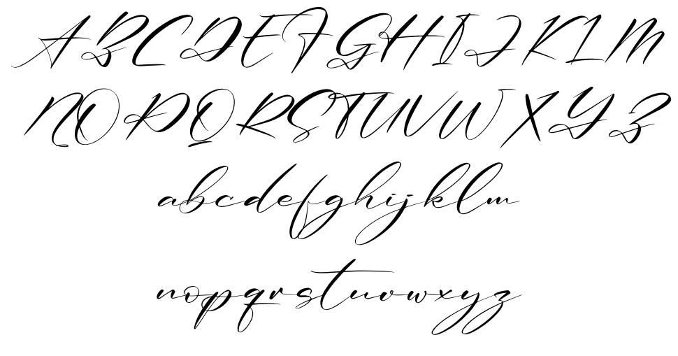Renathalia Signature font specimens