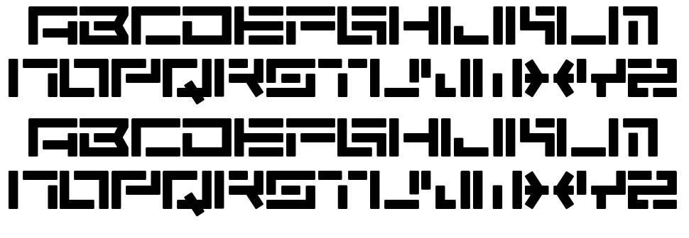 Reqtangular font Örnekler