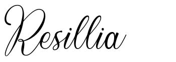 Resillia font