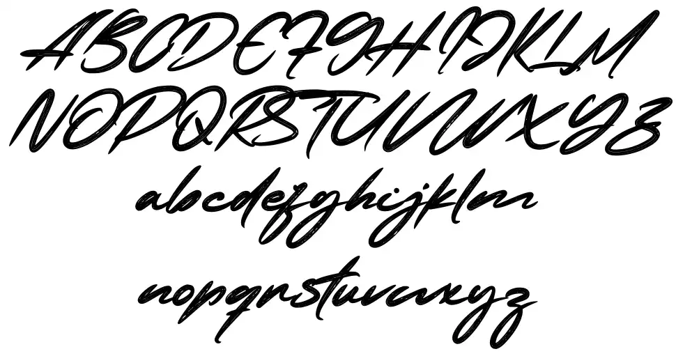 Restollia Script fonte Espécimes