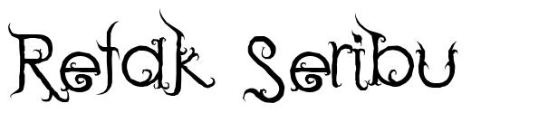 Retak Seribu 字形