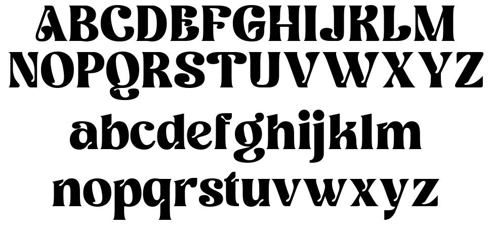 Retro Boldy font specimens
