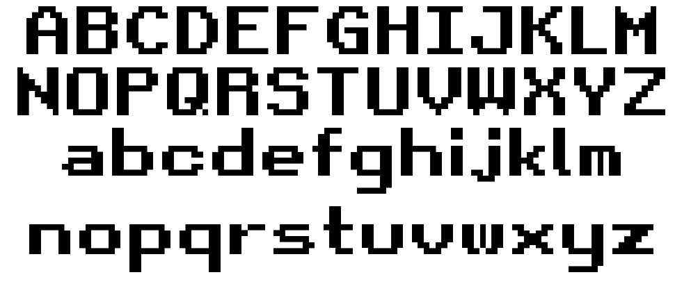 Retro Gaming font specimens