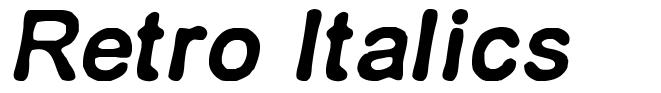 Retro Italics font