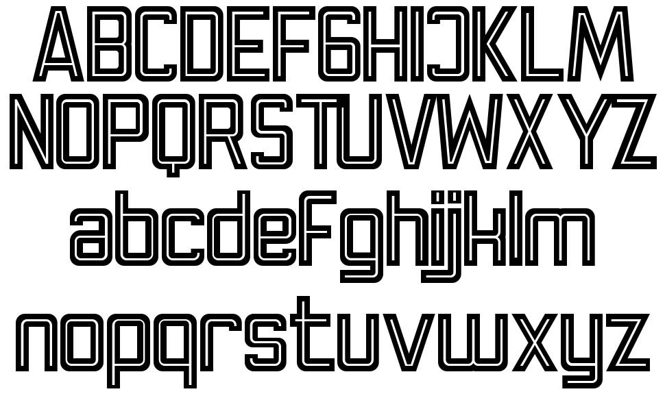 Retro Lines font specimens
