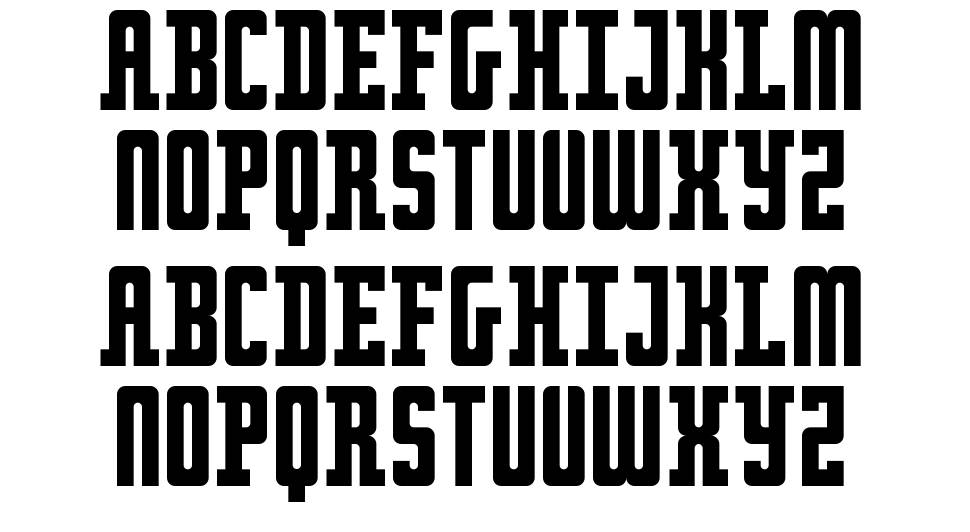 Retro serif font specimens