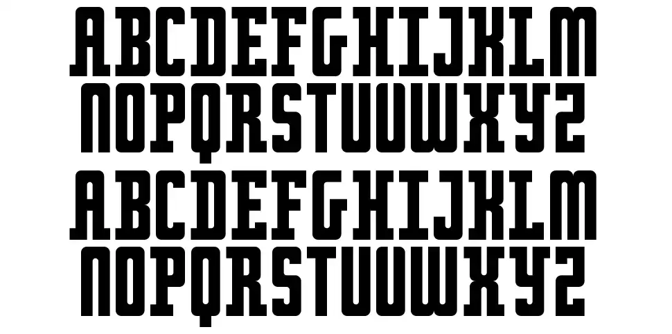 Retro serif czcionka Okazy