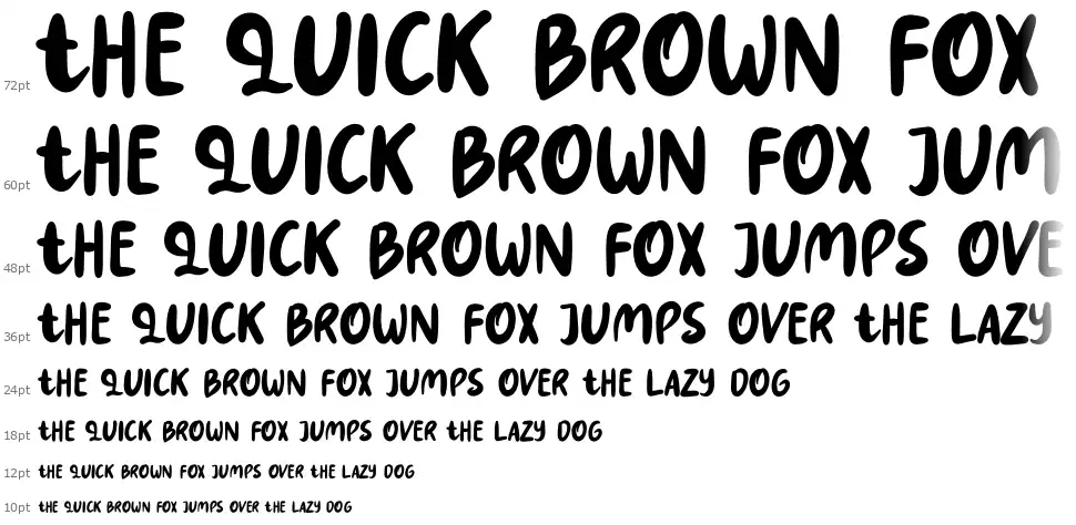Retro Shufflefont waterfall