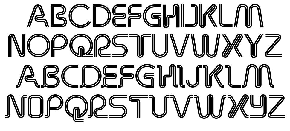 Retro Stereo Thin font specimens