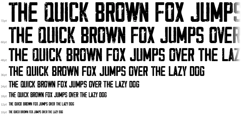 Retro Teamfont waterfall