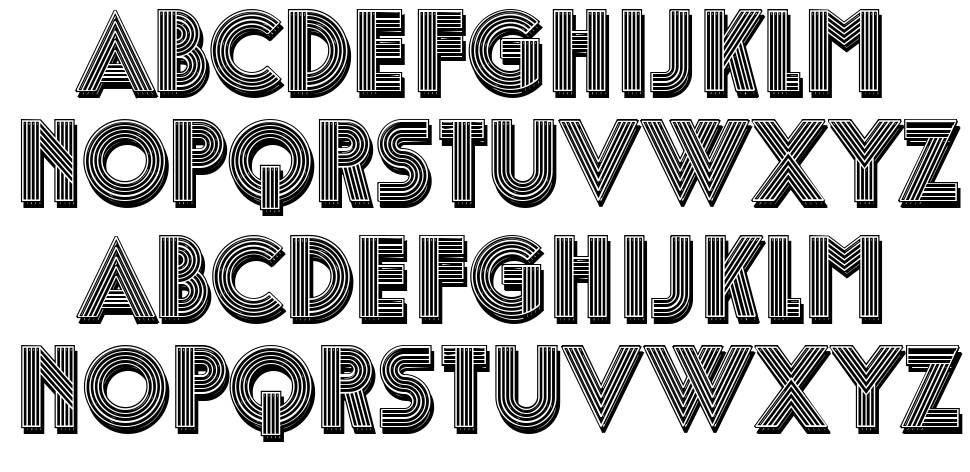Retro Typo font specimens