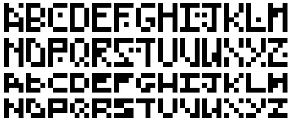 RetroBound font specimens