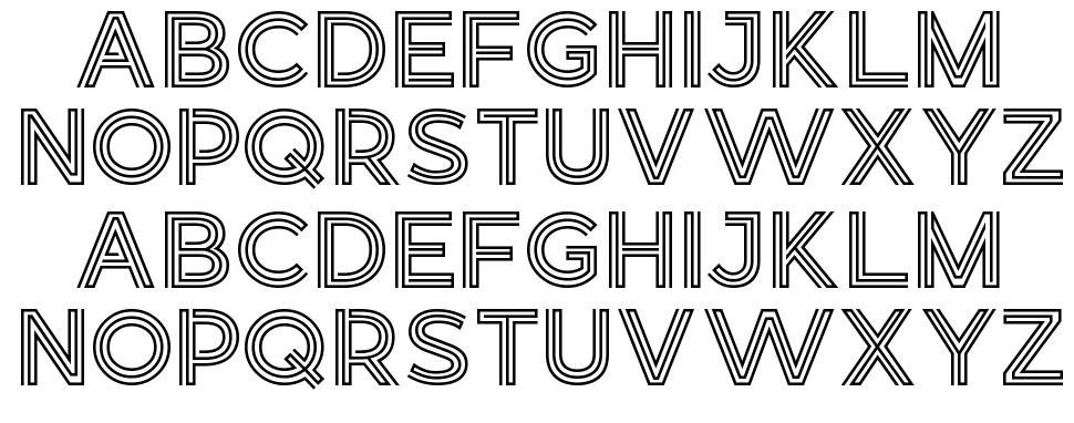 Retrolight font specimens
