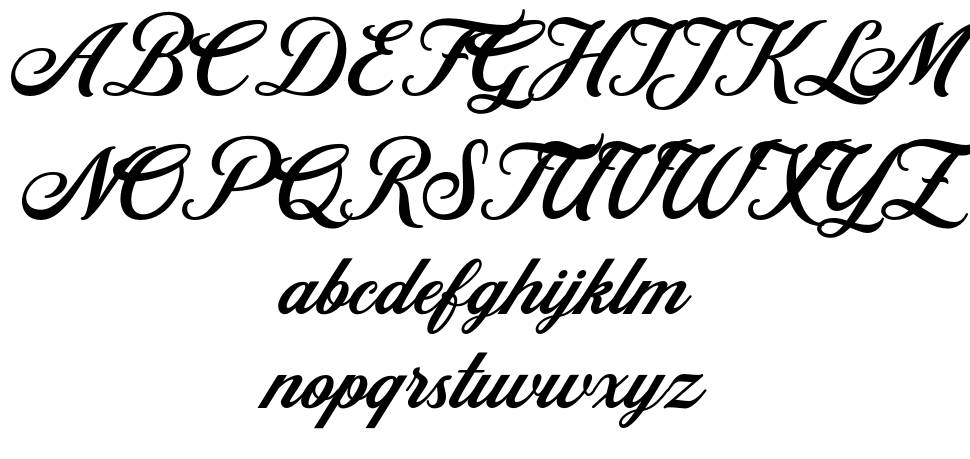 Retromark Script font specimens