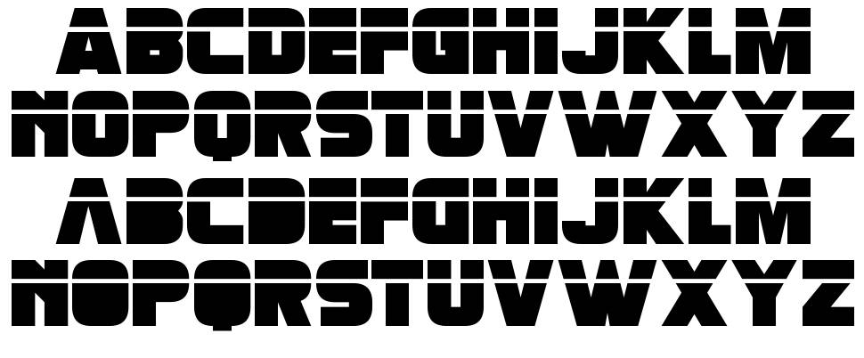 Retronoid font specimens