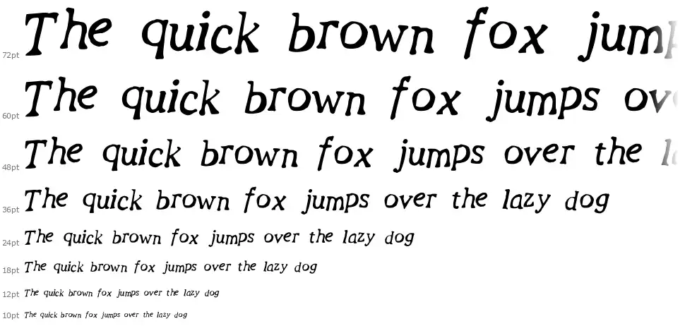 Revolution Scriptfont waterfall