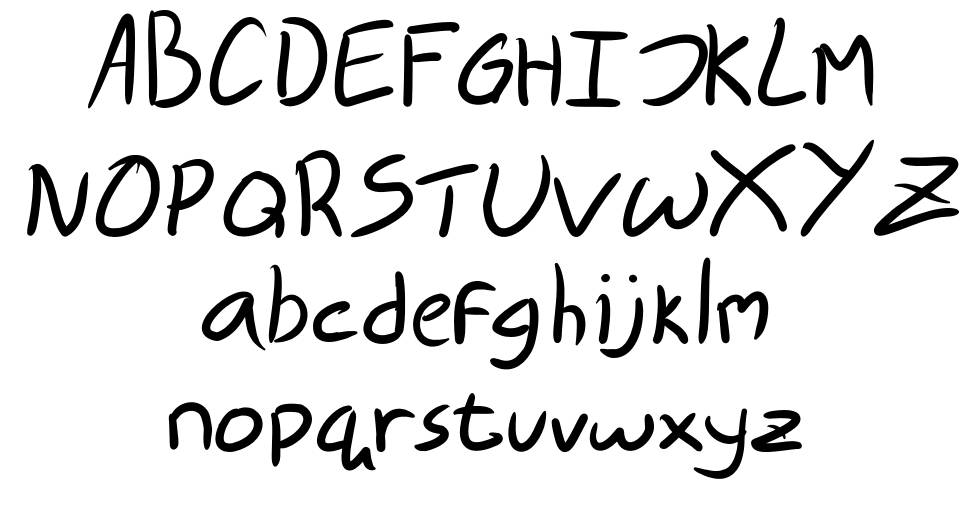 Rev's Messy Handwriting font specimens