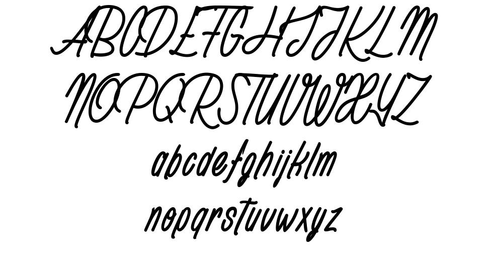 Rhapsodize フォント 標本
