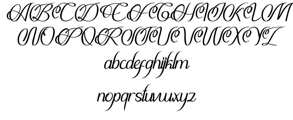 Rheinalita font Örnekler