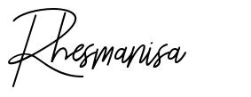 Rhesmanisa шрифт