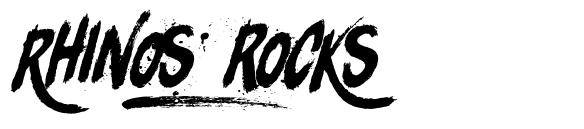 Rhinos rocks 字形
