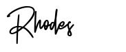 Rhodes font
