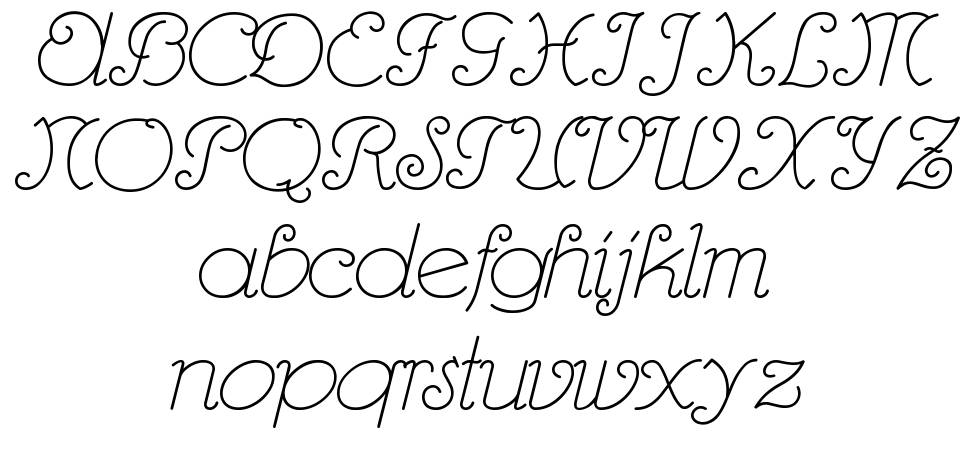 Rhumba Script font specimens