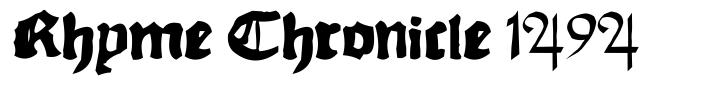 Rhyme Chronicle 1494 шрифт