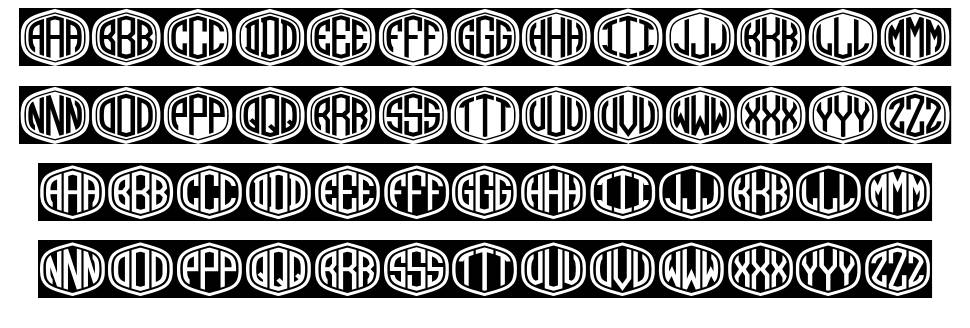 Ribbon Monogram フォント 標本