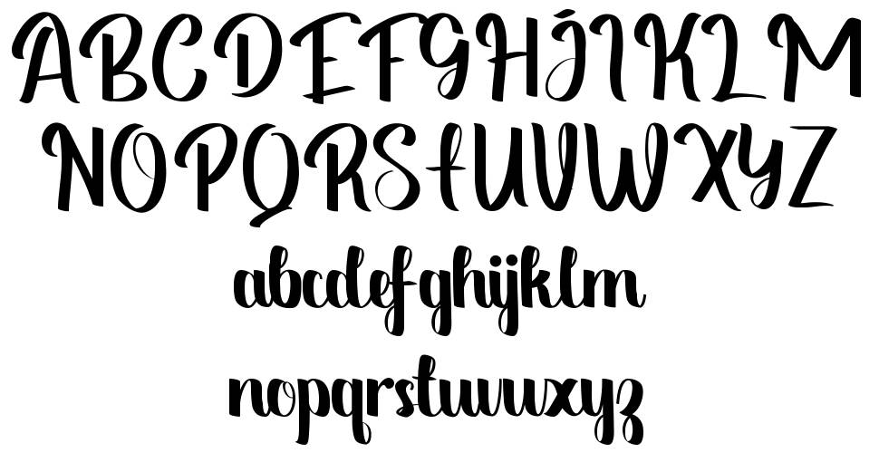 Riberio Script font specimens