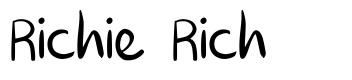 Richie Rich písmo