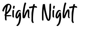 Right Night font