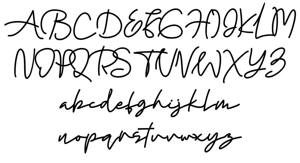 Right now font specimens