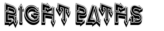 Right Paths font