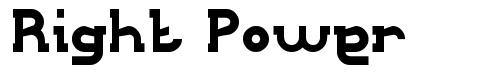 Right Power font
