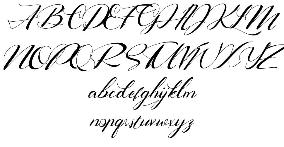 Right Signature font Örnekler