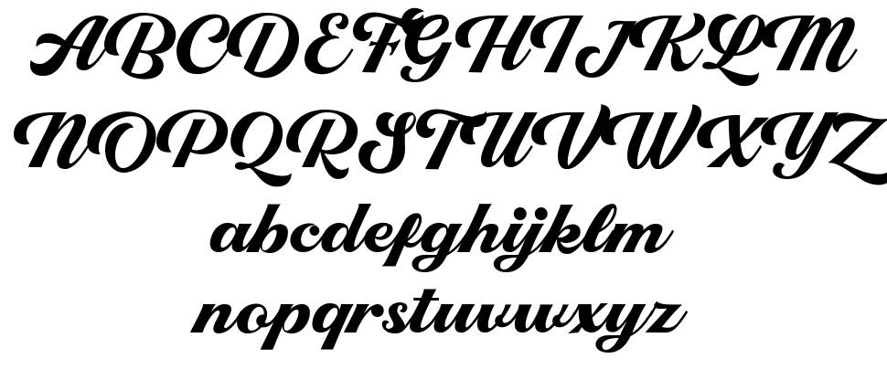 Righton Script font specimens