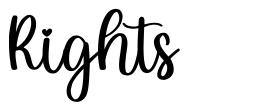 Rights font