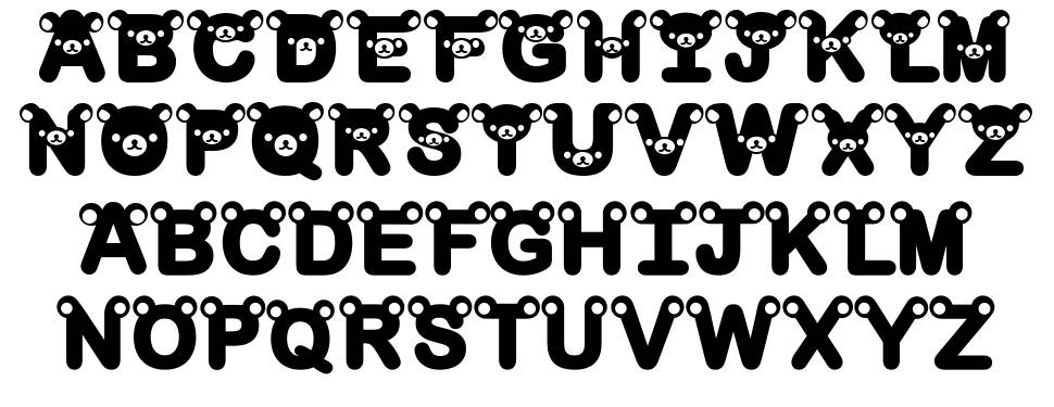 Rilakkuma font Örnekler
