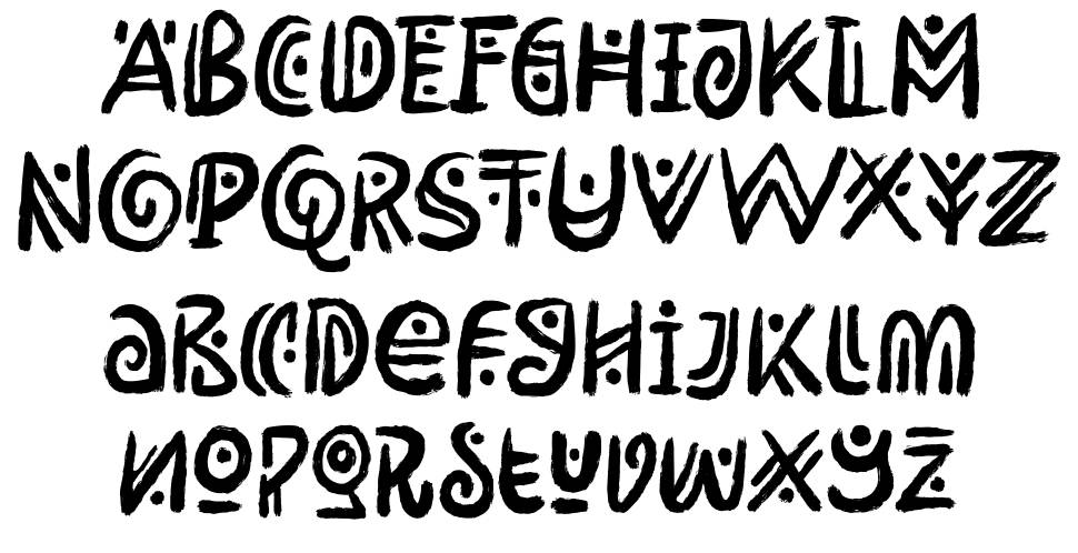 Rimba Andalas font Örnekler