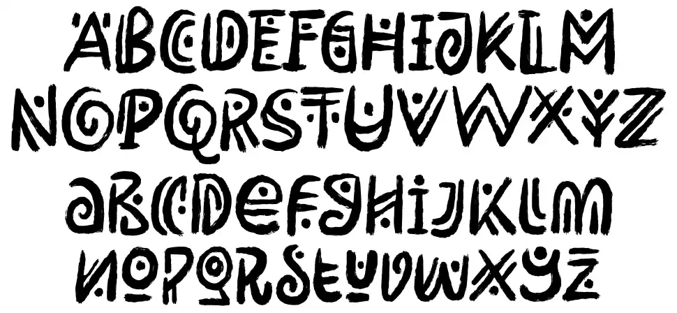 Rimba Andalas font specimens